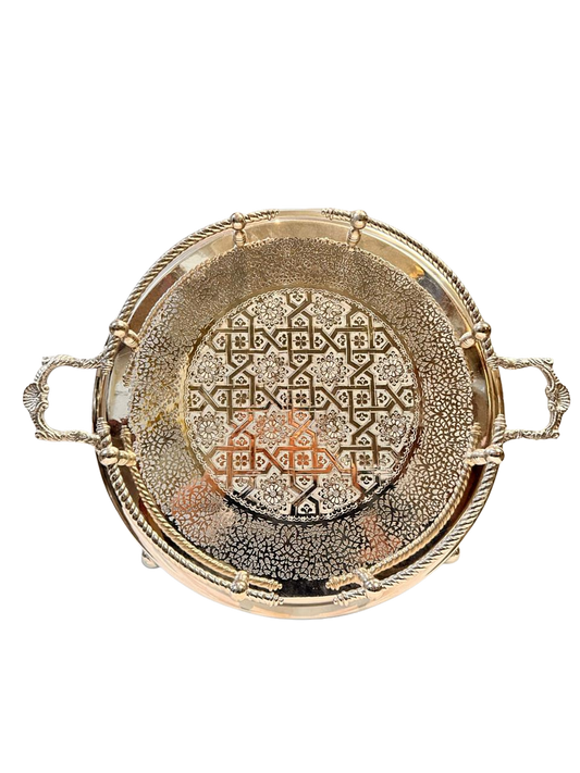 Soraya Royal hand-engraved Moroccan copper tray