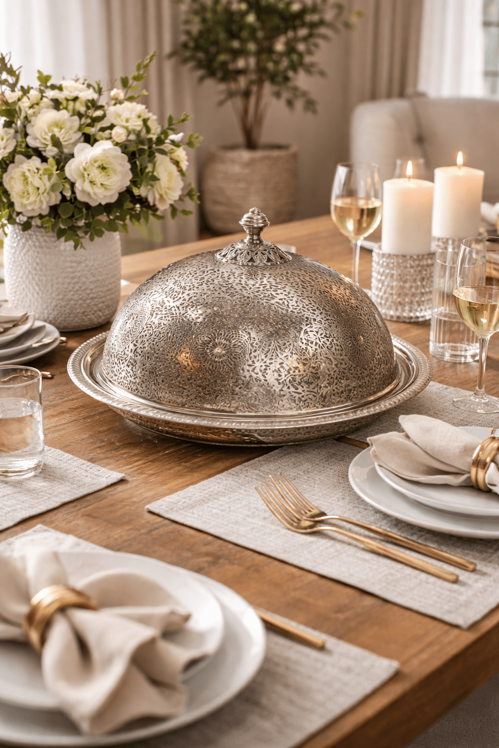 Sultan’s Table Dome - Handcrafted Moroccan Copper by Cuivra