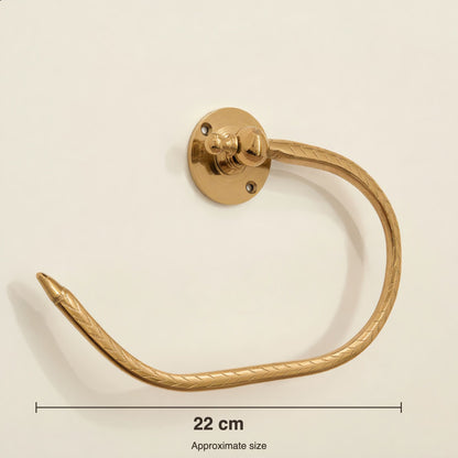 Open brass towel holder size: about 22 cm wide