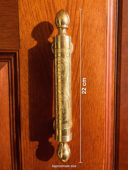 Brass door pull handle size: about 22 cm long