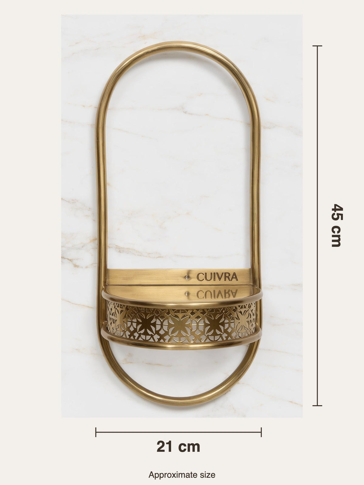 Aura shelf size: about 45 cm high and 21 cm wide