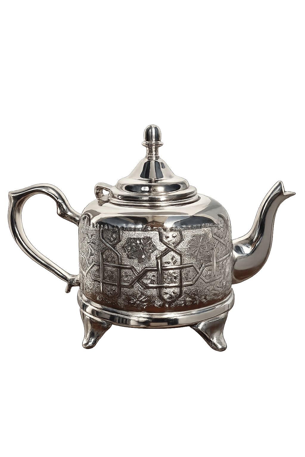 Handcrafted Moroccan copper teapot - Amira style