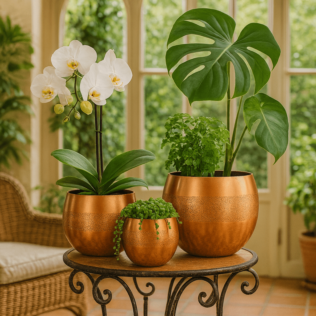 Decor Planters - Handcrafted Moroccan Copper by Cuivra