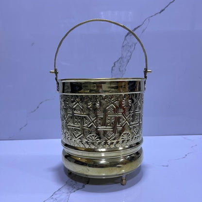 Moroccan Copper Hammam Set | 3 Buckets + 3 Tasa Bowls + 1 Free Bowl