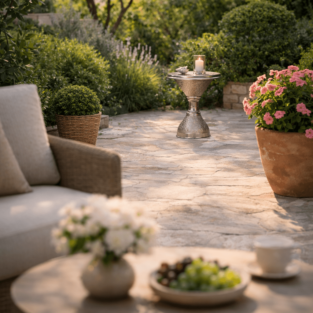 Riad Side Table - Handcrafted Moroccan Copper by Cuivra