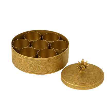 Round Box - Handcrafted Moroccan Copper by Cuivra