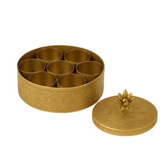 Round Box - Handcrafted Moroccan Copper by Cuivra