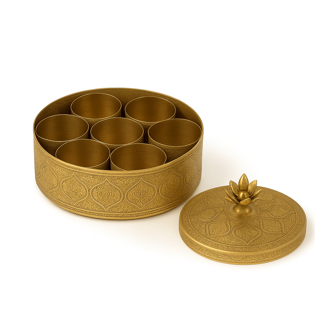 Round Box - Handcrafted Moroccan Copper by Cuivra