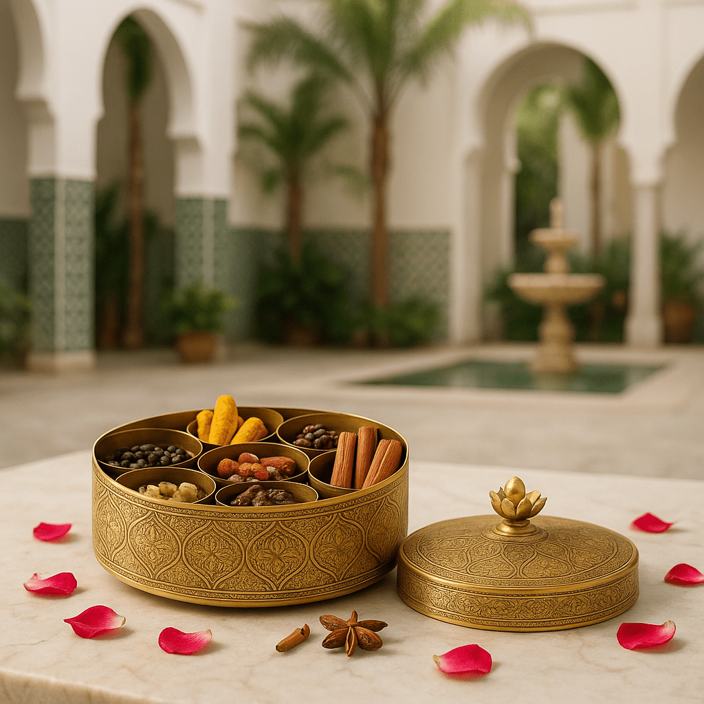 Round Box - Handcrafted Moroccan Copper by Cuivra