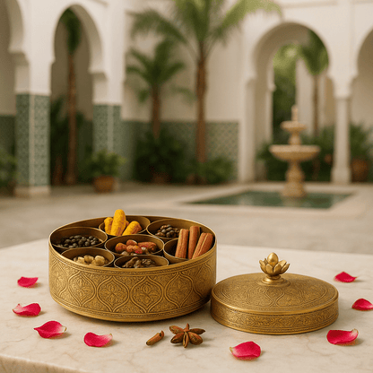 Round Box - Handcrafted Moroccan Copper by Cuivra