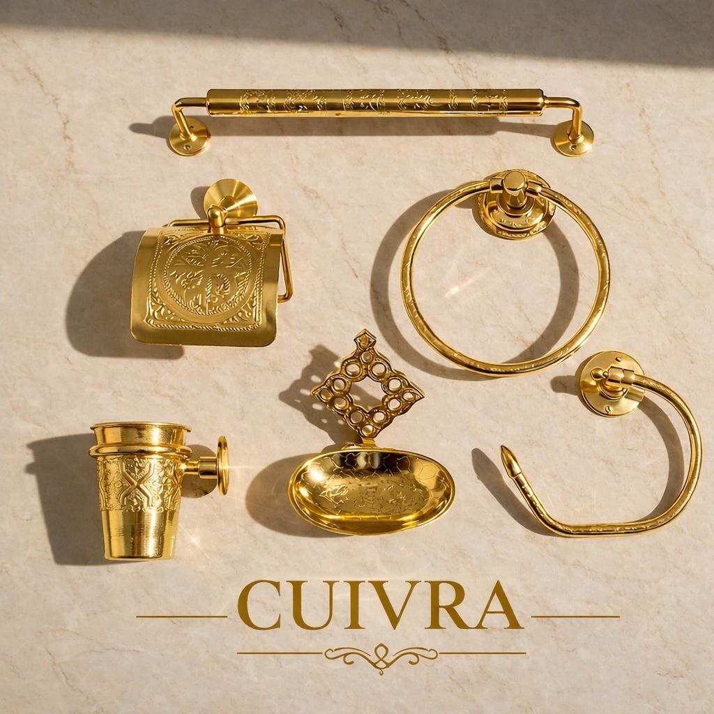 Cuivra Signature handmade Moroccan bathroom set