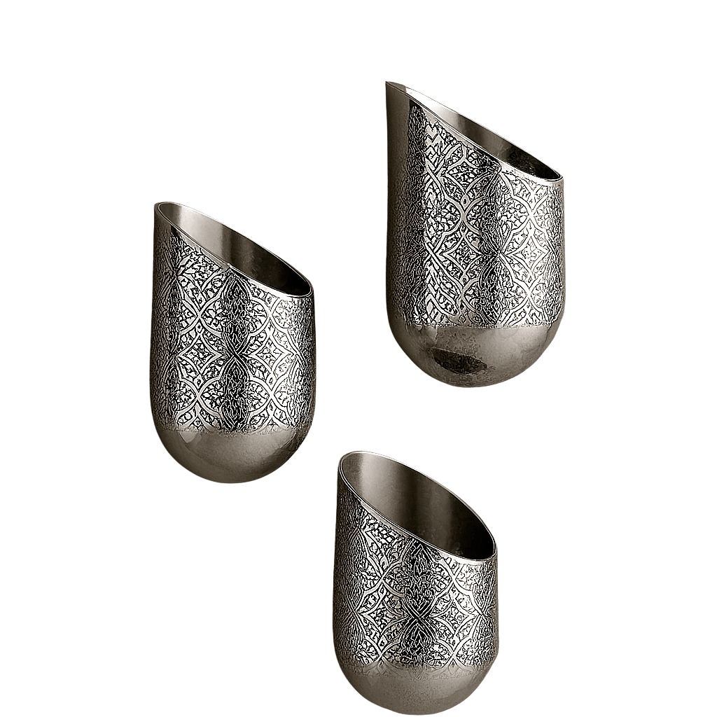 Wall Planter Set - Handcrafted Moroccan Copper by Cuivra