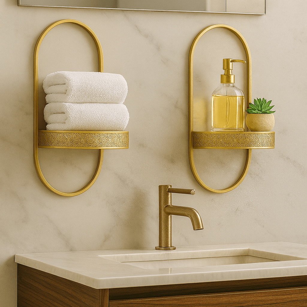 Wall Shelves - Handcrafted Moroccan Copper by Cuivra