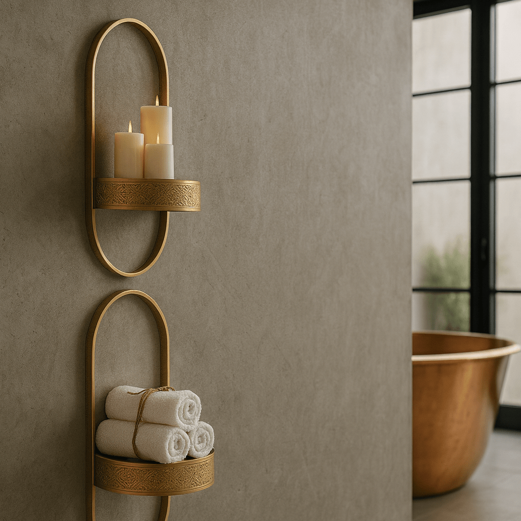 Wall Shelves - Handcrafted Moroccan Copper by Cuivra