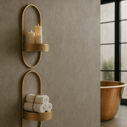 Wall Shelves - Handcrafted Moroccan Copper by Cuivra